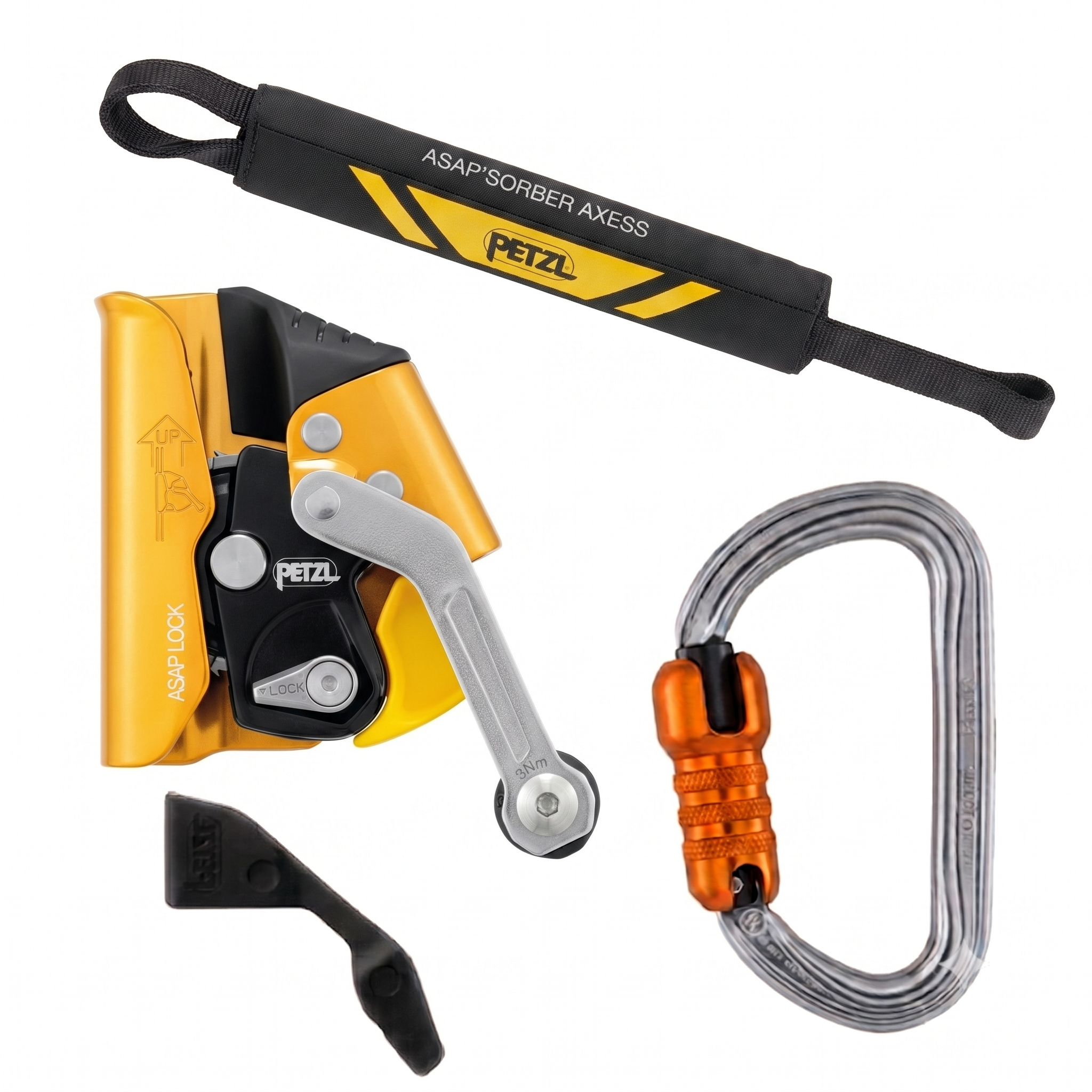  Petzl ASAP Lock Kit with ASAP'SORBER Axess and Carabiner from GME Supply